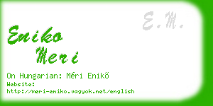 eniko meri business card