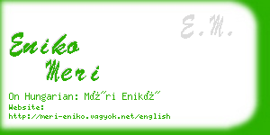 eniko meri business card